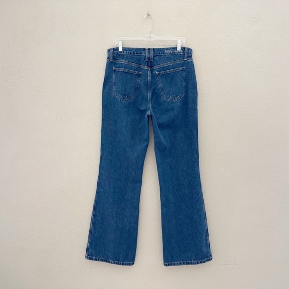 Favorite Daughter Olympia Flare Jeans High Dark Denim Blue Button Fly Retro 29 - Picture 5 of 16